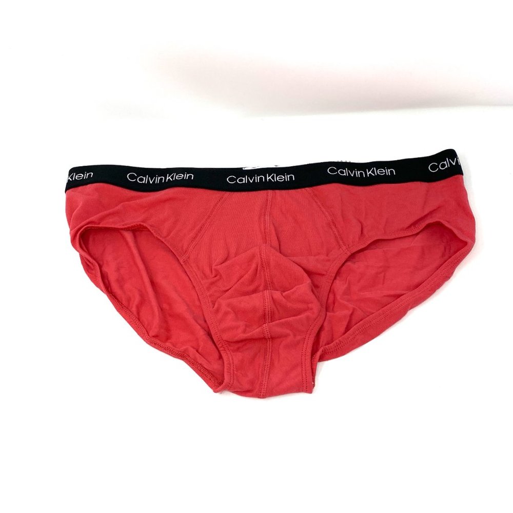 💖MEGA SALE💖 Calvin Klein Cotton 3 Pack Hip Brief Red Gray Men XL NP21660910 - Picture 5 of 8